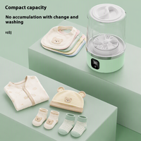 Mini-lave-linge compact 2L pour vêtements de bébé, bavoirs et couches, idéal pour un usage quotidien et un rangement facile