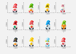 Miniaturas de Múltiples Estilos para Decoración de Pasteles de Pascua, Accesorios para Jardín de Hadas, Mini Gnomos de Resina, Figuras de Enanos - Product Image 6