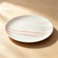 Service de table en céramique élégant et luxueux, motif marbre rose, bols de service en porcelaine, assiettes en grès