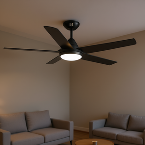 Ventilatore da soffitto moderno a LED YUHAO da 48 pollici con telecomando, 5 pale, motore DC, installazione a filo per soggiorno - Product Image 2