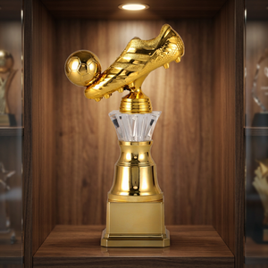 Apex <b>World</b> Exports Portable Customize Modern Metal Body Wooden Base <b>Globe</b> Glass Corporate Trophy for Leadership Business Service - Product Image 2