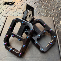 Repose-pieds pour Surron Ultra Bee & LBX Wide, pédales antidérapantes, broches remplaçables, pièces de moto tout-terrain personnalisées DIY, noir argent