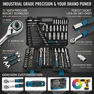 Juego de Llaves de Tubo Profundas de Acero al Cromo Vanadio de Grado Industrial, 1/2 Pulgada, Llaves Combinadas, Herramienta Manual para Mecánicos de Reparación de Automóviles OEM - Product Image 6