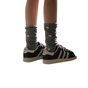 Breathable Mid-Calf <b>Socks</b> Women Gray Cotton Solid Color <b>Long</b> <b>Socks</b> For Casual Wear Youth 18-40 Years Old - Product Image 5