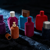 Flacon de parfum de luxe en velours enduit, cylindrique carré, 50 ml, 100 ml, avec emballage en boîte