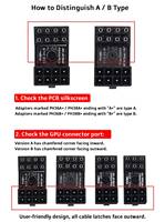 Carte d'alimentation GPU PH38A/PH38B/PH36A/PH36B, adaptateur d'angle à 180 degrés, connecteur d'alimentation GPU à 8 broches pour carte graphique d'ordinateur PC