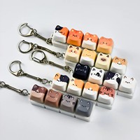 Porte-clés anti-stress en forme de chat mignon, testeur de commutateur AX, jouet sensoriel à presser au bout des doigts
