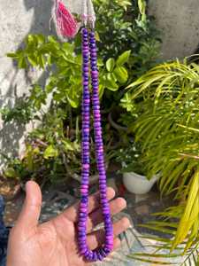 Collar de cuentas de sugilita de 7-13 mm, longitud de 28 cm, joyería de piedras preciosas moradas, cuentas redondas de piedra morada para la elaboración de collares - Product Image 5