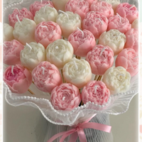 Lilin Aroma Buket Bunga Peony 3D Lilin Kedelai Berbentuk Buket Bunga untuk Hadiah Hari Valentine