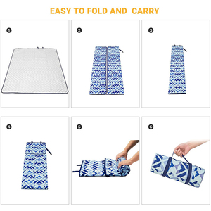 Wholesale All Season Custom Printed Design <strong>Outdoor</strong> <strong>Large</strong> Waterproof Reusable Recyclable Winter Quilted Picnic Blanket <strong>Mat</strong> - Product Image 5