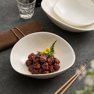 Vajilla de Porcelana Blanca Dehua, Modelo 2025, Platos de Cerámica Exquisitos de Alta Gama, Hermosos Platos para Ensalada, Promocionales - Product Image 2