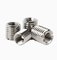 304 Stainless Steel Bolt Style Threaded Sleeve Locking Insert, Screw-in Bushing, Blind Nutsert Thread Repair Kit for Metal