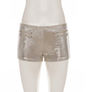 Nightclub Stage Shiny <b>Sequin</b> Bodycon Shorts Gold Double Breasted Button Detail Party Hot Girl Hot <b>Pants</b> for Women - Product Image 6