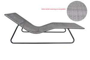 Corde à dos fixe tissage chaise longue chaise longue empilable plage piscines hôtels restaurants parcs villas gymnases en métal - Product Image 5