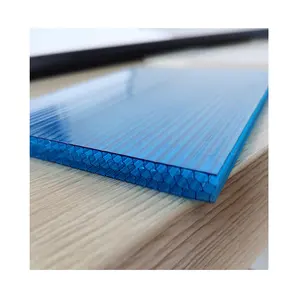 Kostenloses Muster wasserdichtes Anti-UV-PC-Bogen hohl 10 mm 12 mm 16 mm Polycarbonat-Bogen für Dachfensterdach