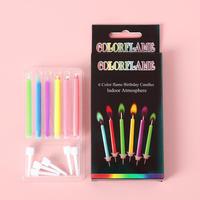 Huming – bougies lumineuses magiques pour décoration de gâteau d'anniversaire, fournitures de fête pour enfants, couleurs amusantes, flammes, feux d'artifice, bougies d'anniversaire, vente en gros