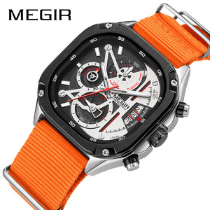 Montre à quartz pour homme, bracelet en cuir multifonctionnel décontracté pour affaires, chronographe - Product Image 5