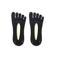 Chaussettes d'été respirantes et décontractées en coton à cinq doigts, absorbant la sueur, maille fine, chaussettes bateau à cinq doigts