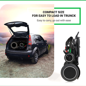 Khung gấp Xe Lăn Điện cường độ cao sợi carbon đen kim loại hộp carton CE xe lăn phụ kiện 6 km/h lớp II - Product Image 5