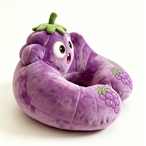 Customized Cartoon Grape Character U <b>Neck</b> <b>Cushion</b> ,Lovely Embroidered Grape Plush <b>Neck</b> Rest - Product Image 5