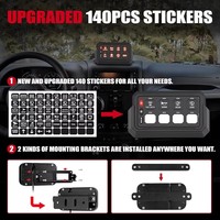 Panel Saklar Nirkabel 8 Tombol LED RGB Mobil 12V Baru, Tahan Air IP65, Aluminium Diecast Universal untuk Truk Offroad 4X4, Kapal, ATV, UTV