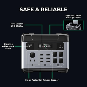 Panama US Stock Portable Power Station 2048Wh 2000Wh Solar Energy Systems <b>Generator</b> With APP Control P2001E PLUS QC PD Fast Char - Product Image 3