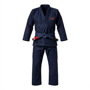 Kimono Deportivo Unisex Personalizado para Entrenamiento de Gi BJJ MMA, Kimono Deportivo Unisex Resistente con Logotipo Termotransferible en la Parte Delantera, Teñido Liso - Product Image 4