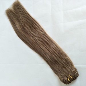 Hotsale 20 pollici 100 g/pz brasiliano Remy <span class=keywords><strong>capelli</strong></span> umani tende <span class=keywords><strong>Color</strong></span> marrone <span class=keywords><strong>cenere</strong></span> - Product Image 1