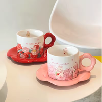 2024 nouveau turc arabe 150ml expresso tasse à café avec porte-Biscuit caboteur assiette porcelaine tasse et soucoupe coffrets cadeaux personnalisés