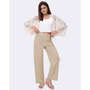 FOXA Womens Wide Leg Palazzo <b>Pants</b> High Waist Loose Fit With Pockets Breathable Crepe Fabric <b>Summer</b> Beach Business Casual - Product Image 3