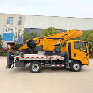 34 मीटर ऊंचाई वाले ऑपरेशन ट्रक ने उठाया हवाई बूम लिफ्ट वाहन - Product Image 4