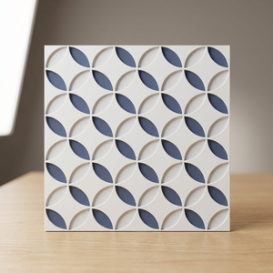 Carreaux de sol en céramique brillante effet 3D 40x40cm, aspect pierre naturelle, design intérieur moderne - Product Image 3