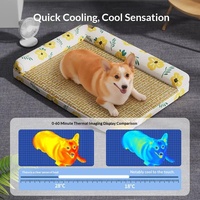 Tapis rafraîchissant pour animaux de compagnie, élégant, moderne, de haute qualité, épais, lavable, écologique, respirant, pour chien et chat, lit de couchage miniature