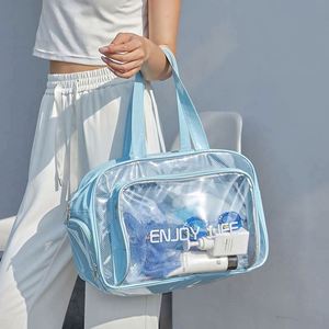 Sac de toilette transparent personnalisé avec logo 2024, sac de voyage pour la salle de sport, sac de maquillage portable, petit sac cosmétique en PVC - Product Image 3