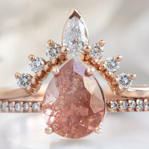 925S Rhodium Plated Sunstone Gemstone Engagement <b>Ring</b> for Women <b>Men</b> Unisex Party Wedding - Product Image 6