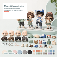 Figurine Mascotte Personnalisée en PVC, Mini Poupée Chibi Mignonne, Jouet de Collection en Vinyle OEM ODM, Cadeau de Marque Personnalisé, Figurine Boîte Mystère