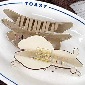 Pince à cheveux personnalisée en acétate Qian Jin, style européen et américain, grande taille 10,5 cm, pour femmes et filles, usage quotidien et fêtes - Product Image 5