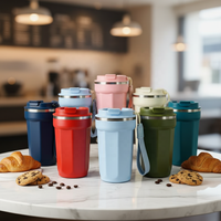 Mug à café isotherme en acier inoxydable avec logo personnalisé, écologique et réutilisable pour les sports de plein air et les voyages