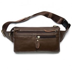 Sac banane décontracté en cuir véritable personnalisé pour homme - Product Image 1