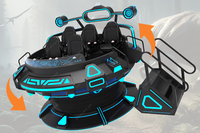 Simulador de Vuelo VR Comercial para 5 Jugadores, Plataforma de Movimiento 360°, Juego de Arcade de Disparos, Efectos Multisensoriales, Centro FEC