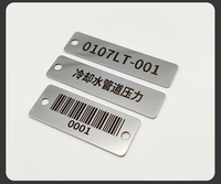 Numéro de série personnalisé plaques métalliques feuille d'aluminium anodisé QR Code étiquettes de codes à barres autocollant adhésif étanche 500 pièces quantité minimale de commande