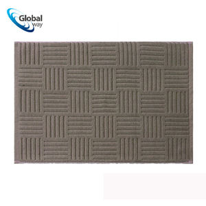 Tapis de <span class=keywords><strong>porte</strong></span> tissé jacquard 50x80cm - Tapis de sol en polyester antidérapant pour les entrées de la maison, disponible en gris, beige, violet et blanc - Product Image 4