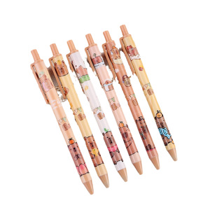 Ensemble de stylos gel créatifs à bouton-poussoir 0,5 mm, coque en plastique, impression numérique, pour le bureau et l'école - Product Image 5