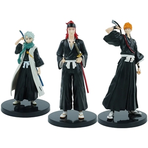 Figurines de collection HESPER Anime <span class=keywords><strong>Bleach</strong></span> : <span class=keywords><strong>Zaraki</strong></span> Kenpachi, Hitsugaya Toushirou, Kurosaki Ichigo - Jouets figurines d'action - Product Image 1