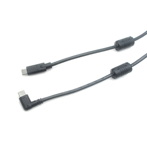 USB 3,0 en ángulo recto personalizado tipo C macho a tipo C macho recto con doble núcleo de ferrita Cable de transferencia de datos de carga rápida - Product Image 2