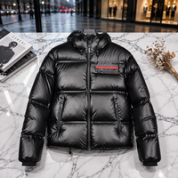 Veste en duvet à capuche lisse pour homme de marque haut de gamme, veste d'extérieur coupe-vent, logo OME personnalisable sur la poitrine