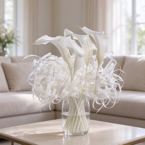 Calla Lily Stabilizzata Fiore Eterno Effetto Reale Decorazione Floreale Essiccata per Matrimoni Natale Fioristi - Product Image 2