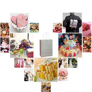 Bolsas de Papel Kraft Pequeñas con Asas para Regalos, Fiestas, Almuerzos Diarios, Tiendas, Mercados, Bolsas de Papel Kraft Reciclables - Product Image 6