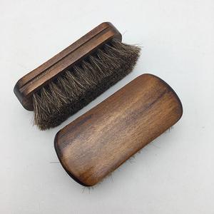 Logo personnalisé d'approvisionnement d'usine manche en bois naturel écologique brosse de nettoyage en cuir suédé brosses de bain éponges épurateurs - Product Image 2