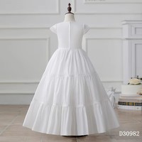 Robes de demoiselles d'honneur D30982 avec broderie et fermoir, manches courtes, pour fêtes, cérémonies, bals de promo et mariages, vente en gros